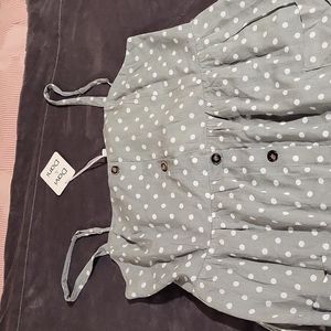 Green polka dot midi dress